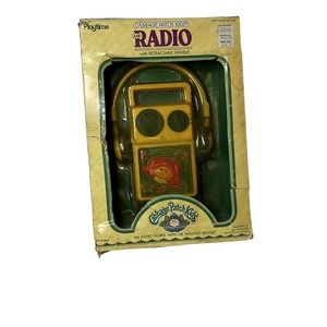VTG Playtime Yellow Cabbage Patch Kids Battery Powered Portable Headset AM Radio